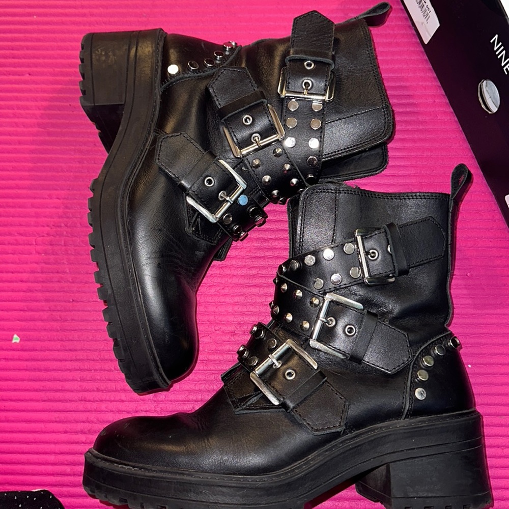 Zara studded  combat boots